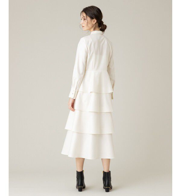 LOULOU WILLOUGHBY「【LOULOU WILLOUGHBY】グロッシーツイルティアードワンピース」|ワンピース|