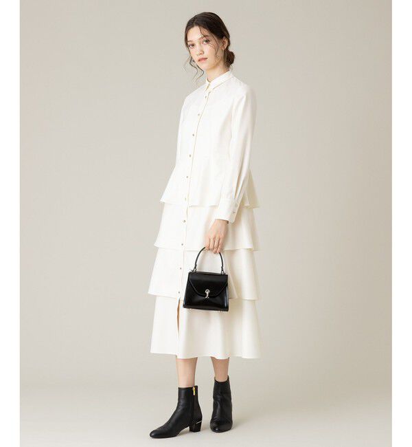 LOULOU WILLOUGHBY「【LOULOU WILLOUGHBY】グロッシーツイルティアードワンピース」|ワンピース|