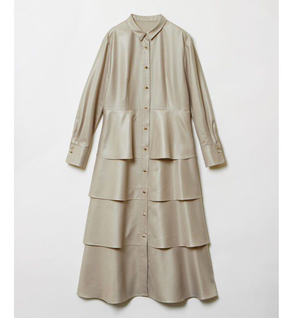 LOULOU WILLOUGHBY「【LOULOU WILLOUGHBY】グロッシーツイルティアードワンピース」|ワンピース|