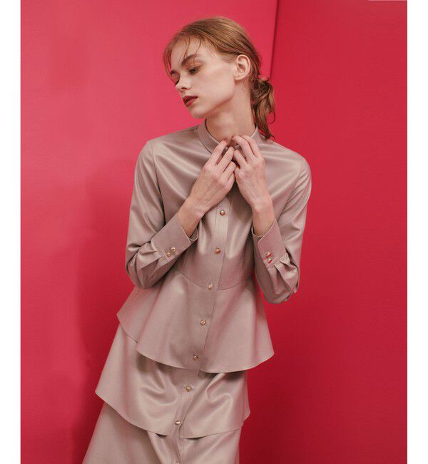 LOULOU WILLOUGHBY「【LOULOU WILLOUGHBY】グロッシーツイルティアードワンピース」|ワンピース|