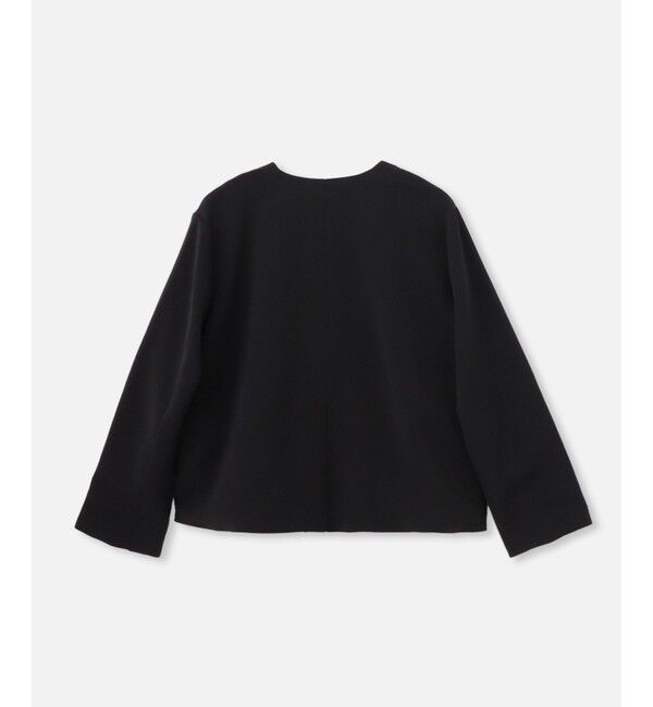 allureville「ダブルクロスクルーネックAラインジャケット」|その他|