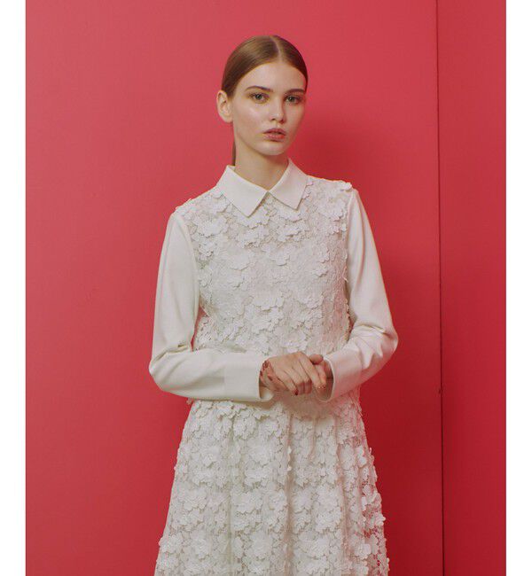 LOULOU WILLOUGHBY「【LOULOU WILLOUGHBY】ケミカルフラワーレースプルオーバー」|ニット・セーター|