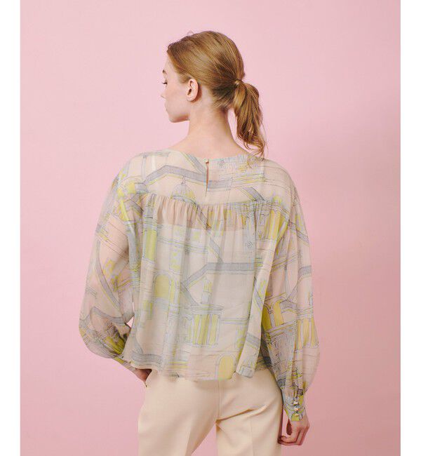 LOULOU WILLOUGHBY「【LOULOU WILLOUGHBY】カテドラルプリント ブラウス」|シャツ・ブラウス|