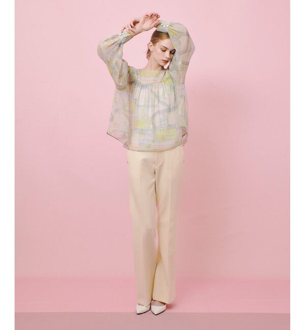 LOULOU WILLOUGHBY「【LOULOU WILLOUGHBY】カテドラルプリント ブラウス」|シャツ・ブラウス|