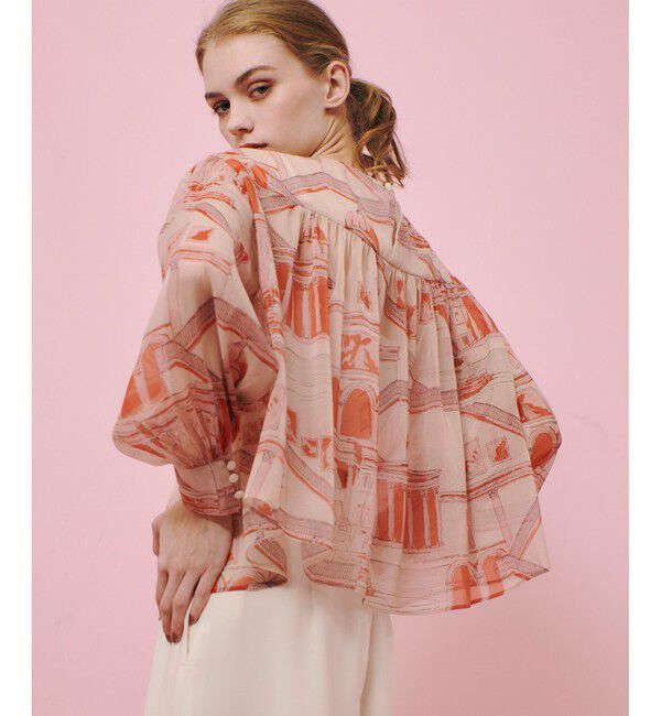 LOULOU WILLOUGHBY「【LOULOU WILLOUGHBY】カテドラルプリント ブラウス」|シャツ・ブラウス|