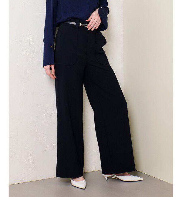 allureville「アセテートサテンタックパンツ」|チノ|