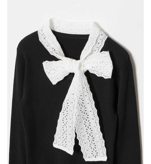 LOULOU WILLOUGHBY「【LOULOU WILLOUGHBY】シシュウボウタイリブプルオーバー」|ニット・セーター|