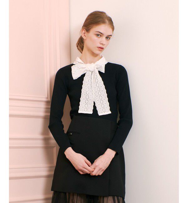 LOULOU WILLOUGHBY「【LOULOU WILLOUGHBY】シシュウボウタイリブプルオーバー」|ニット・セーター|