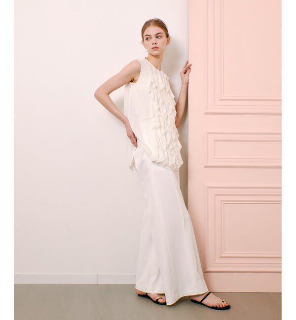 LOULOU WILLOUGHBY「【LOULOU WILLOUGHBY】シフォンラッフルブラウス」|シャツ・ブラウス|