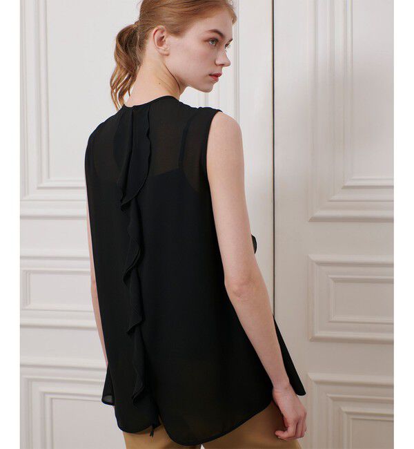 LOULOU WILLOUGHBY「【LOULOU WILLOUGHBY】シフォンラッフルブラウス」|シャツ・ブラウス|