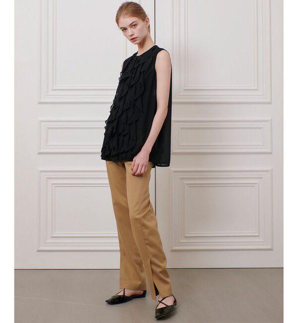 LOULOU WILLOUGHBY「【LOULOU WILLOUGHBY】シフォンラッフルブラウス」|シャツ・ブラウス|