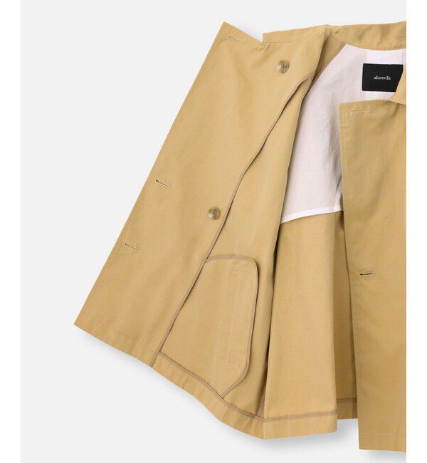 allureville「スーピマコットンミドルトレンチコート」|トレンチコート|