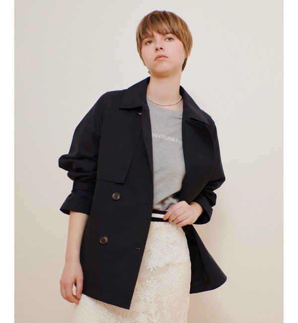 allureville「スーピマコットンミドルトレンチコート」|トレンチコート|