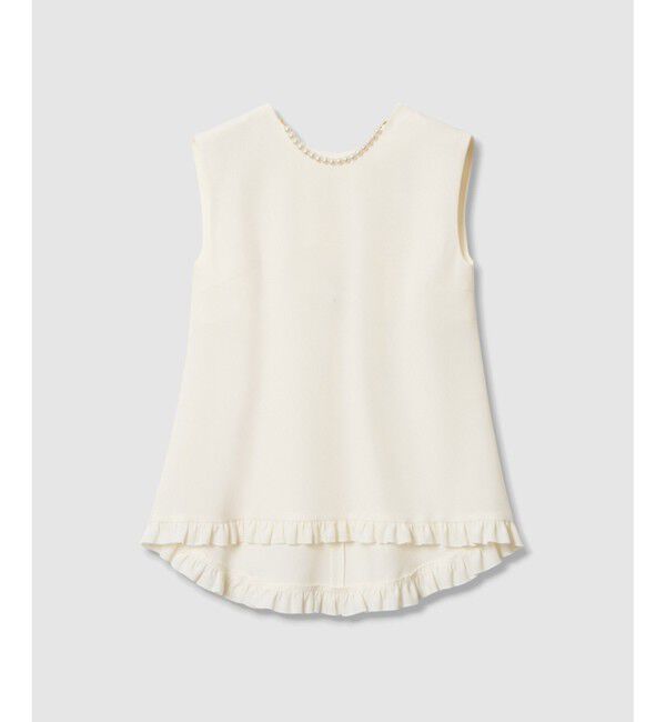 LOULOU WILLOUGHBY「【LOULOU WILLOUGHBY】パールネックレス付きフリルブラウス」|シャツ・ブラウス|