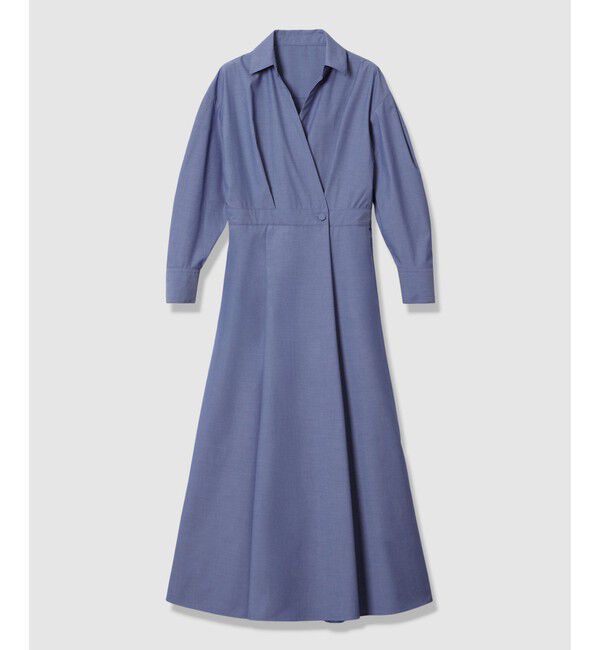 allureville「ラップライクシャツワンピース」|ワンピース|サックス