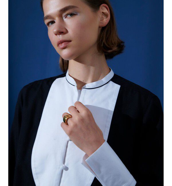 allureville「ボイルブザムシャツ」|シャツ・ブラウス|ブラック