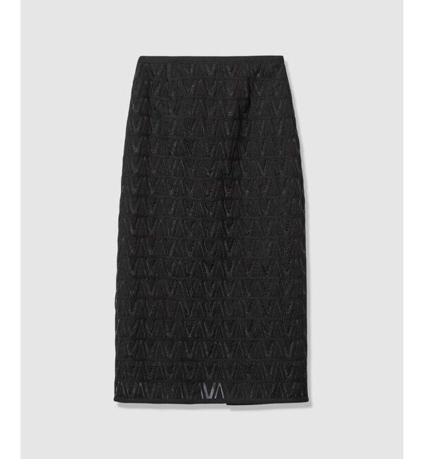 allureville「クロッシェ風レーススカート」|スカート|ブラック