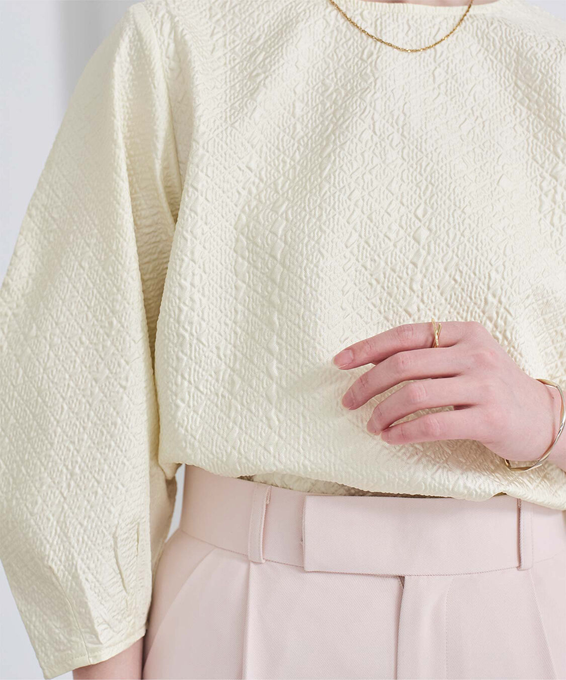 ur's「ふくれジャガードコクーンスリーブトップス」|Tシャツ・カットソー|