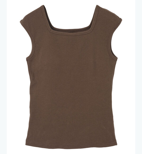 ur's「カップ付スクエアネックトップス/タンクトップ」|タンクトップ|