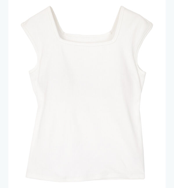 ur's「カップ付スクエアネックトップス/タンクトップ」|タンクトップ|