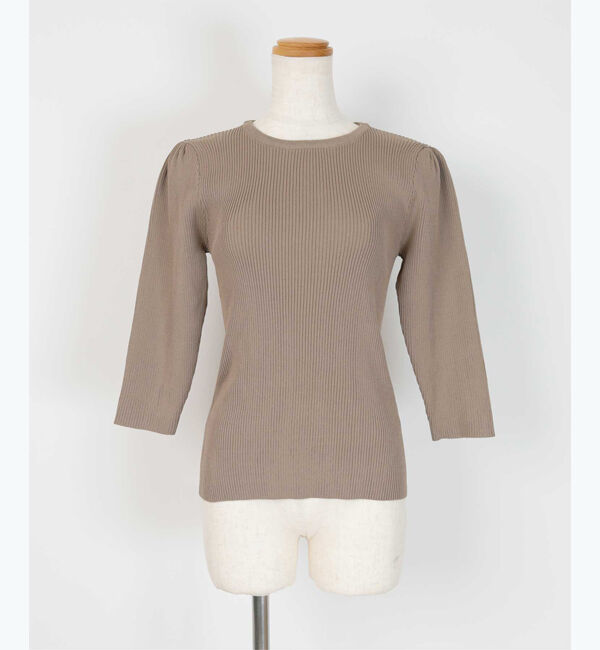 ur's「【星玲奈さんコラボアイテム】クルーネックパフスリーブニット」|ニット・セーター|