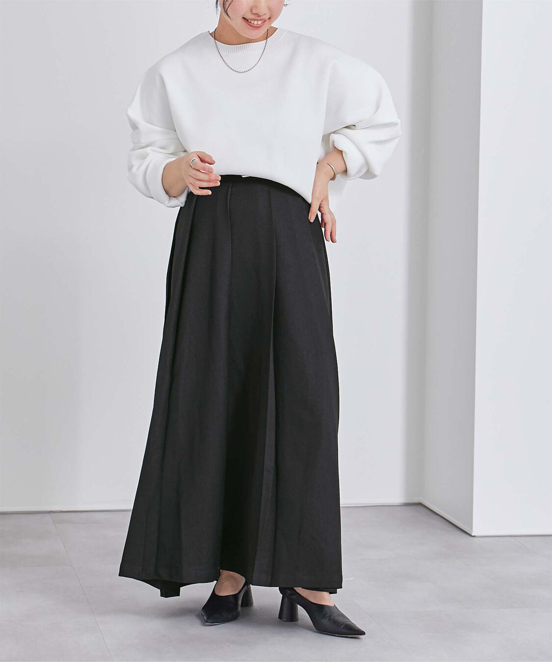 ur's「ベルト付プリーツスカート」|スカート|