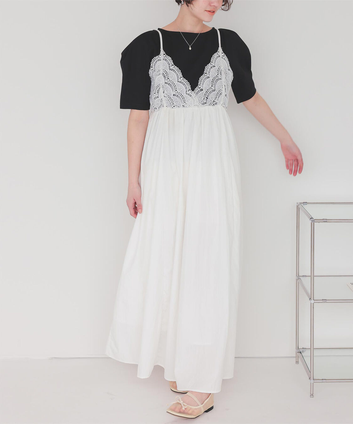 titivate「フォルムスリーブ5分袖カットソー」|Tシャツ・カットソー|