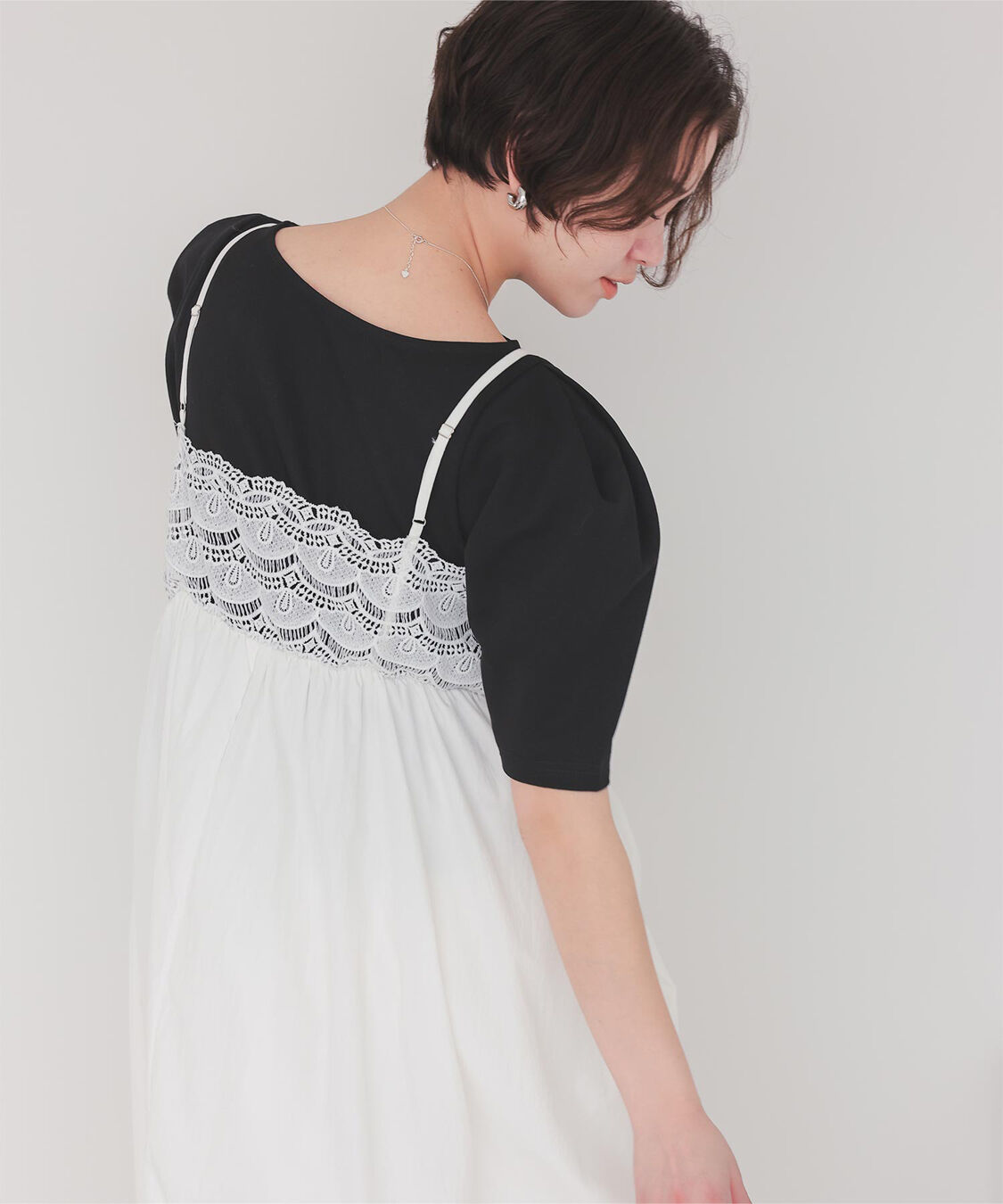 titivate「フォルムスリーブ5分袖カットソー」|Tシャツ・カットソー|