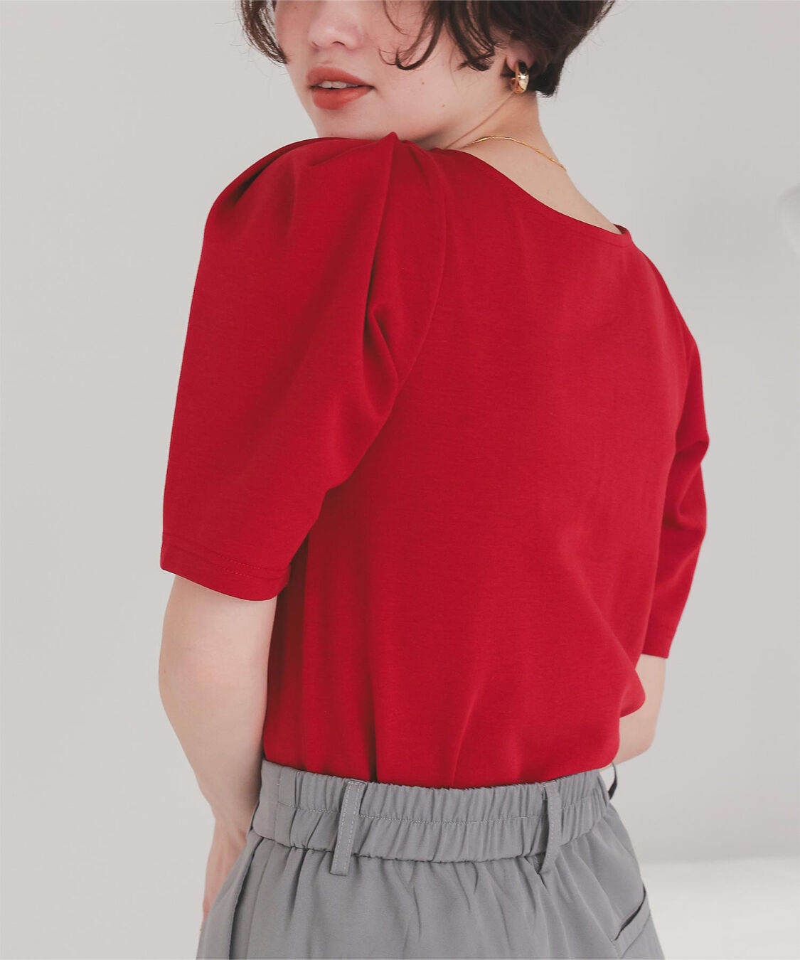 titivate「フォルムスリーブ5分袖カットソー」|Tシャツ・カットソー|