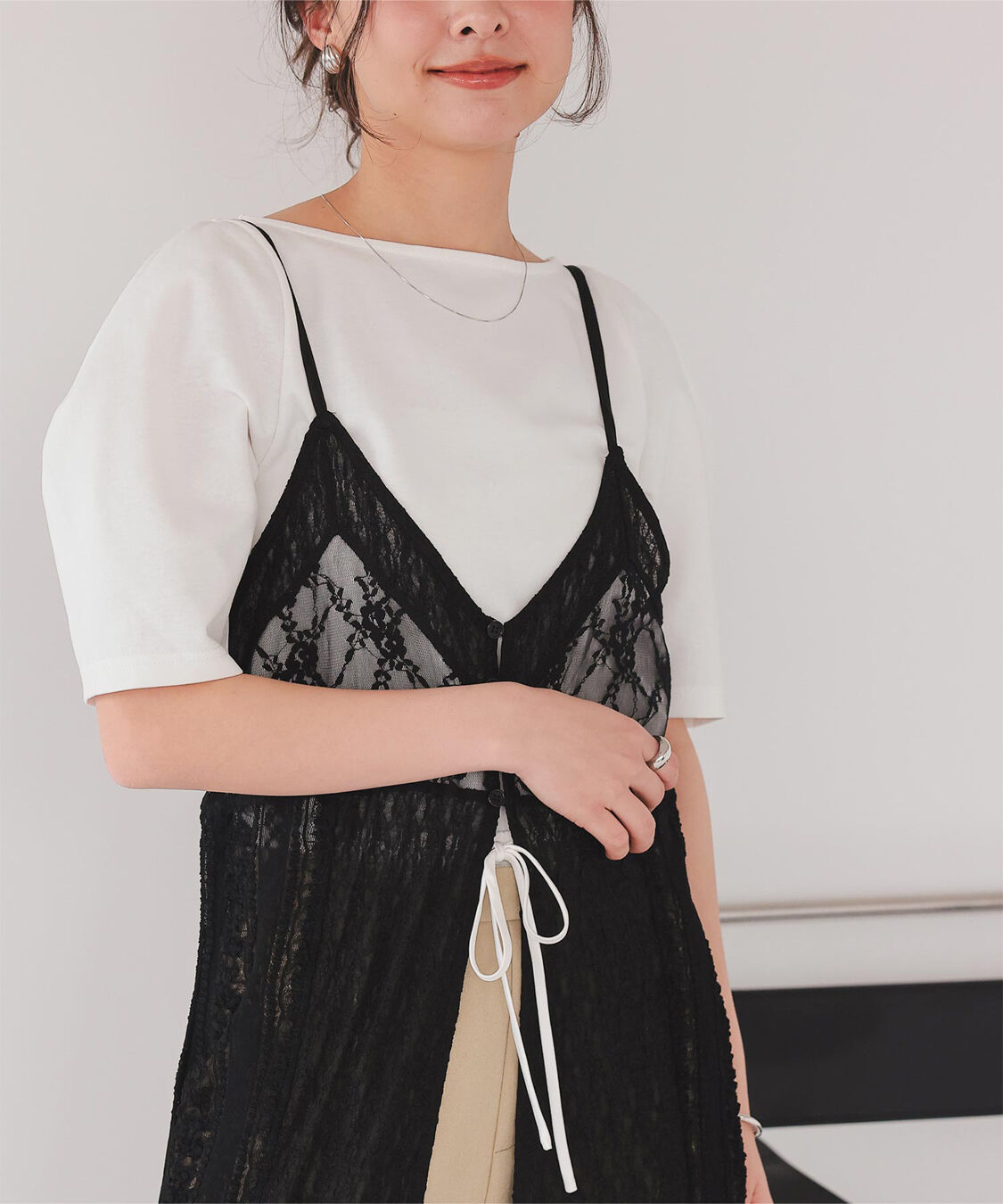 titivate「フォルムスリーブ5分袖カットソー」|Tシャツ・カットソー|