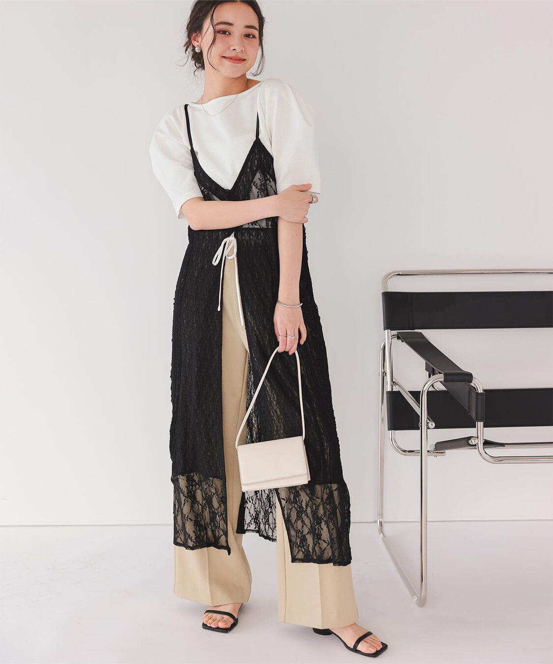 titivate「フォルムスリーブ5分袖カットソー」|Tシャツ・カットソー|