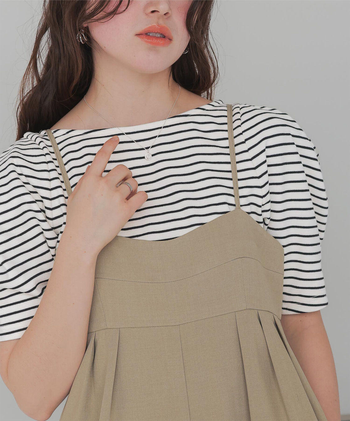 titivate「フォルムスリーブ5分袖カットソー」|Tシャツ・カットソー|