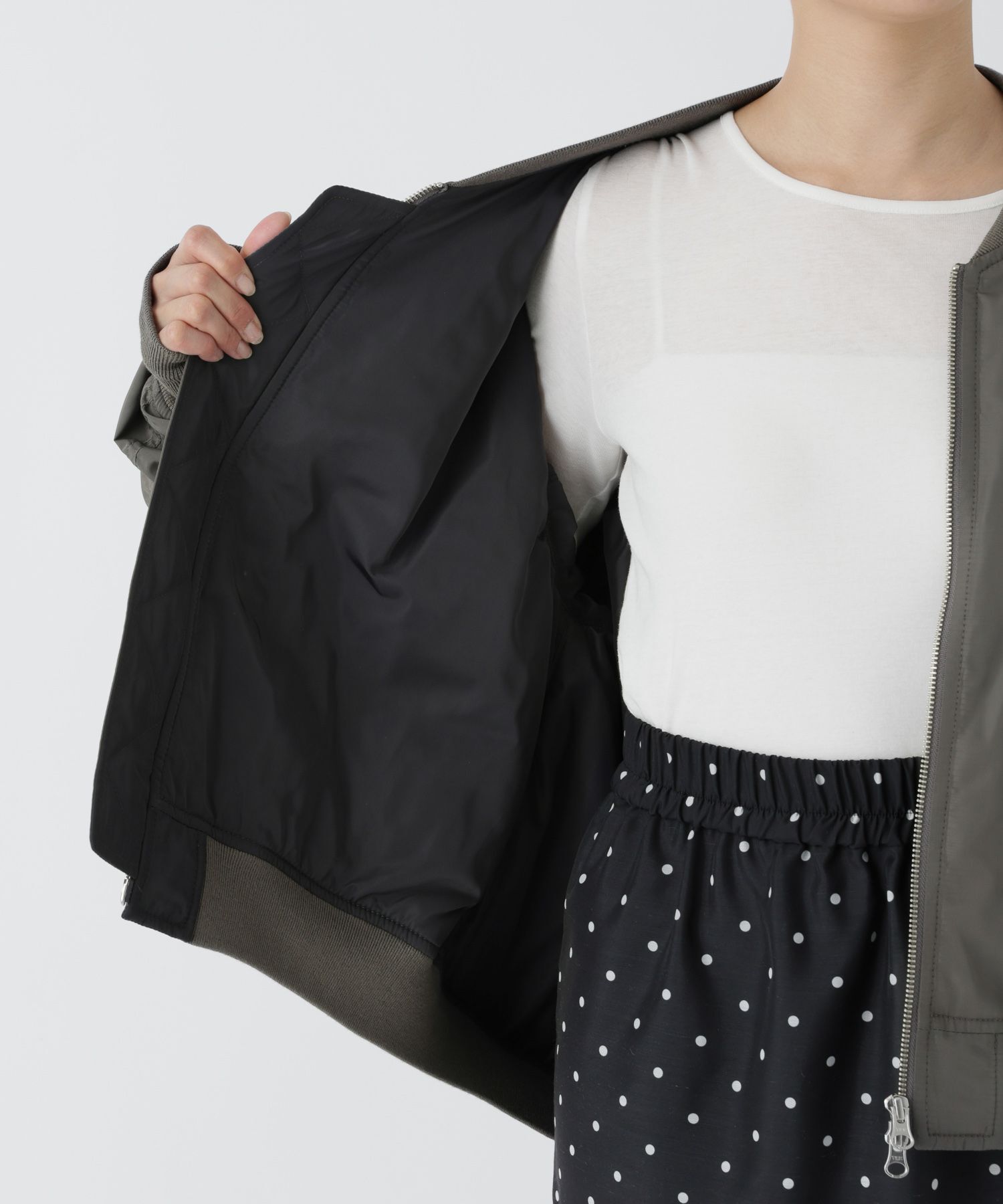 BABYLONE「ショートMA-1」|ブルゾン・スタジャン|