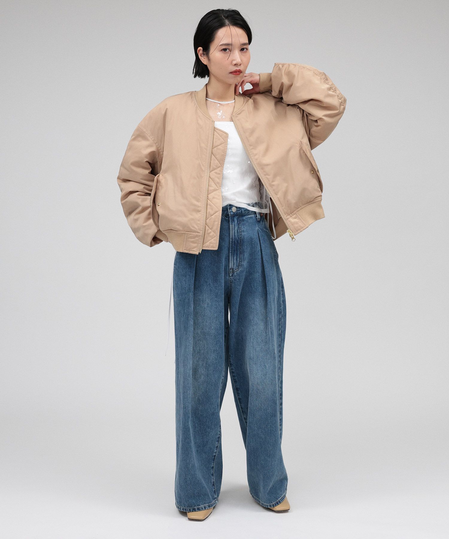 BABYLONE「ショートMA-1」|ブルゾン・スタジャン|