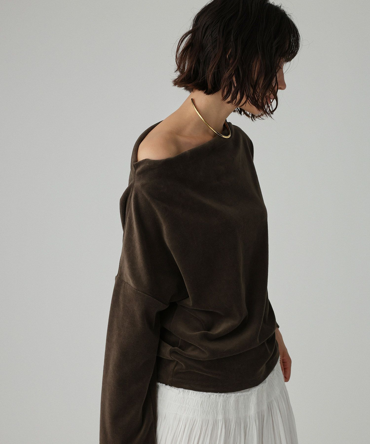 BABYLONE「【洗濯可】ベロアドレーププルオーバー」|Tシャツ・カットソー|