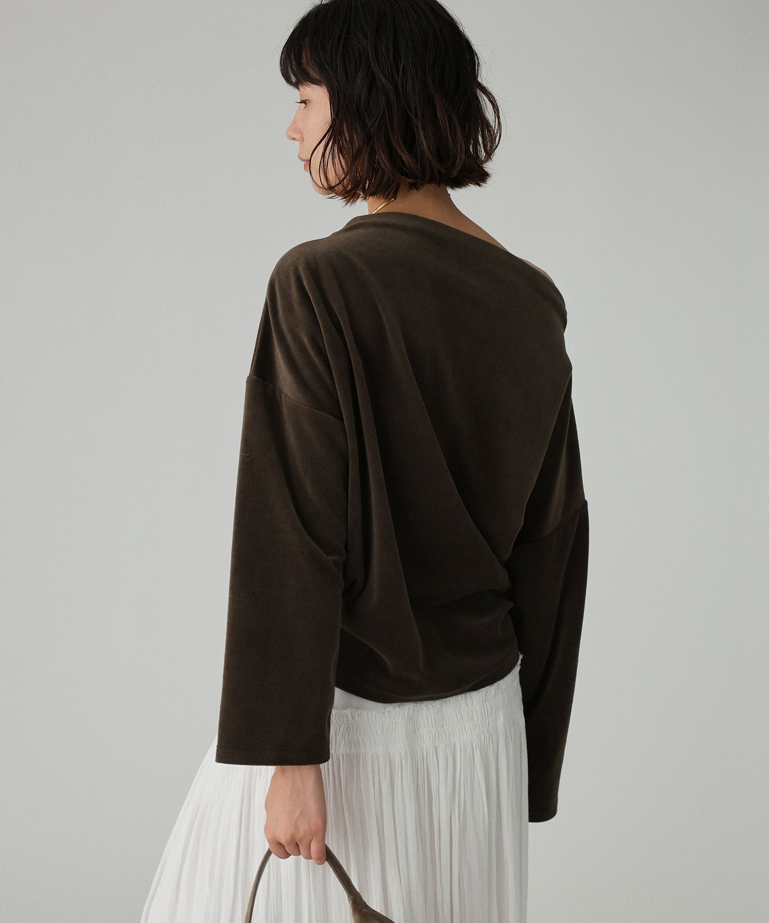 BABYLONE「【洗濯可】ベロアドレーププルオーバー」|Tシャツ・カットソー|