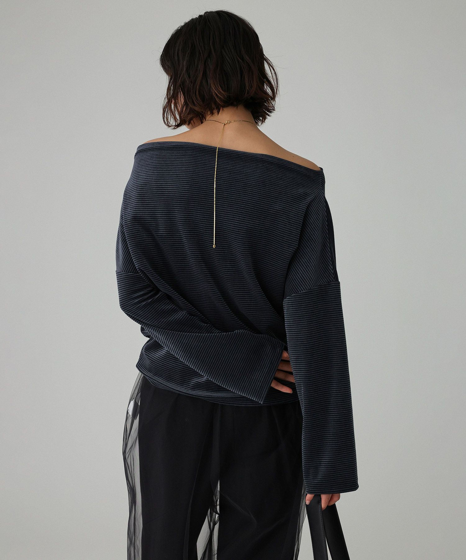 BABYLONE「【洗濯可】ベロアドレーププルオーバー」|Tシャツ・カットソー|