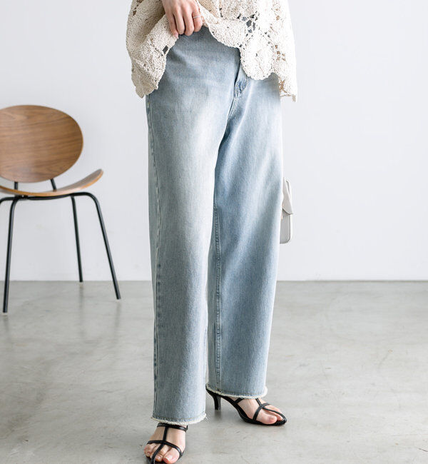  「《リバイバル》【低身長/高身長対応】タテストレッチ足長デニムパンツ」|その他|