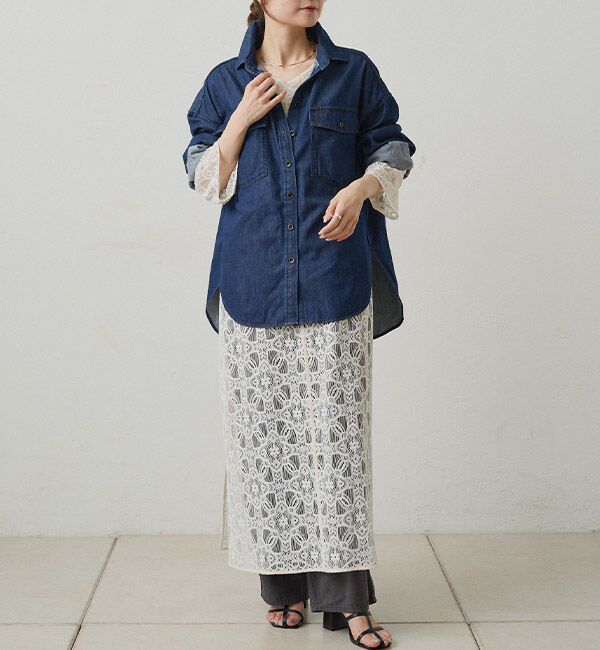  「ダブルポケットデニムシャツ」|シャツ・ブラウス|