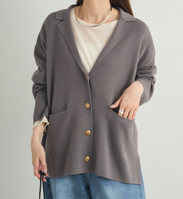  「【セットアップ対応】ニットテーラードジャケット」|テーラードジャケット|