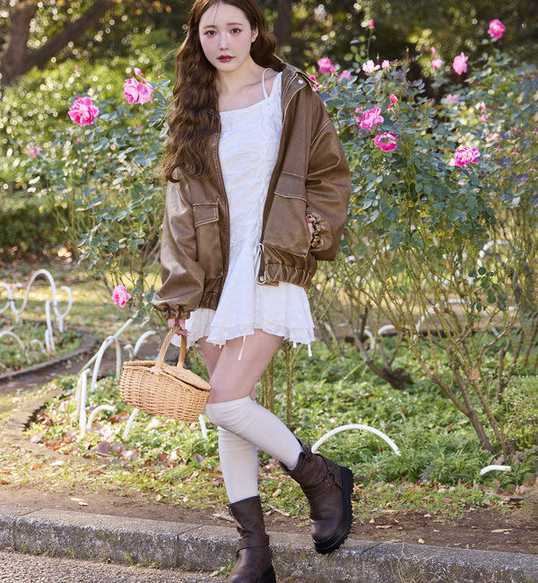  「フェイクレザージャケット」|ダウンベスト・ベスト|