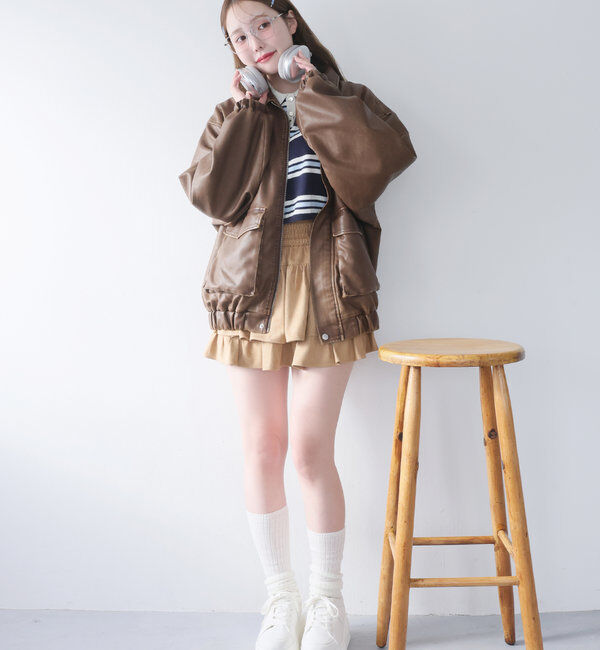  「フェイクレザージャケット」|ダウンベスト・ベスト|