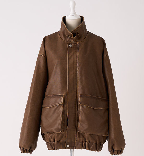  「フェイクレザージャケット」|ダウンベスト・ベスト|