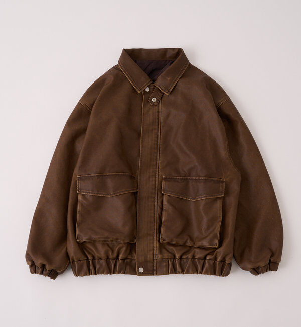  「フェイクレザージャケット」|ダウンベスト・ベスト|