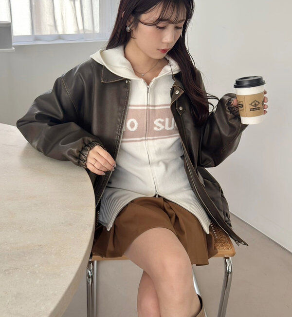  「フェイクレザージャケット」|ダウンベスト・ベスト|