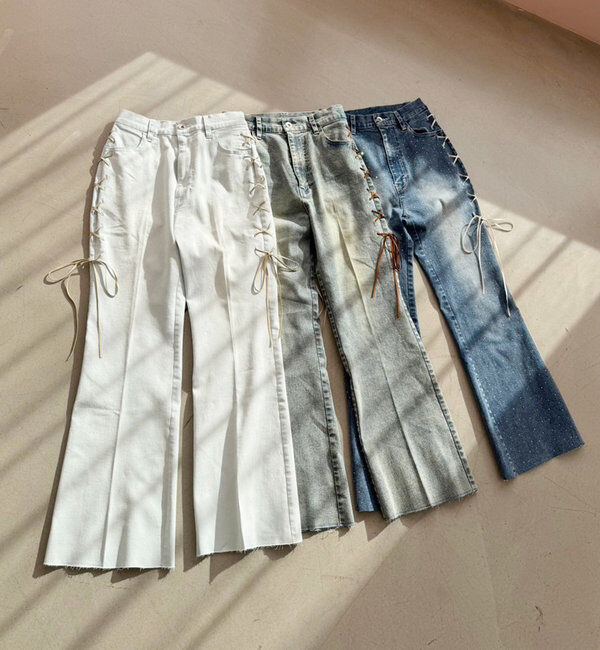  「レースアップデニムパンツ/SM展開」|その他|