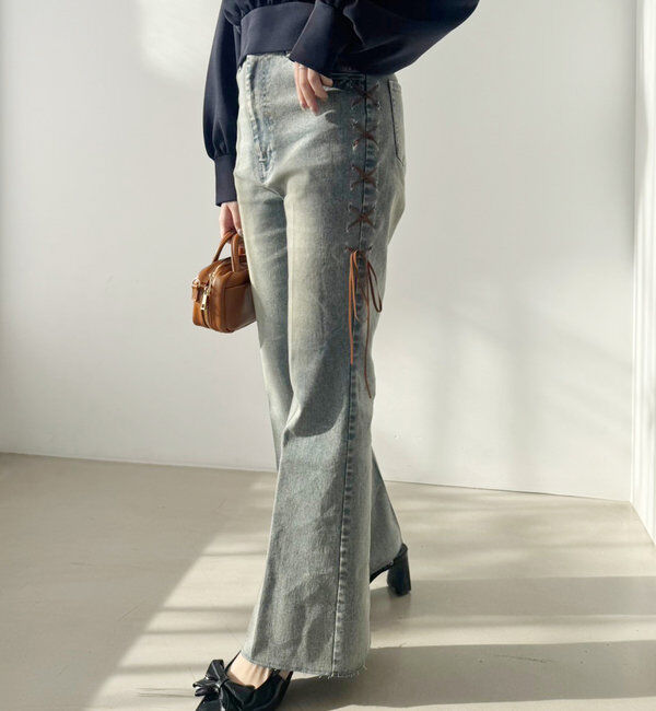  「レースアップデニムパンツ/SM展開」|その他|