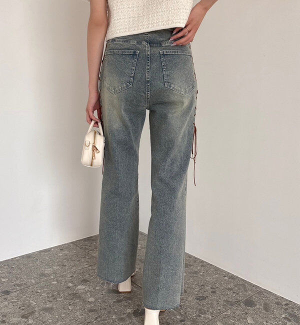  「レースアップデニムパンツ/SM展開」|その他|