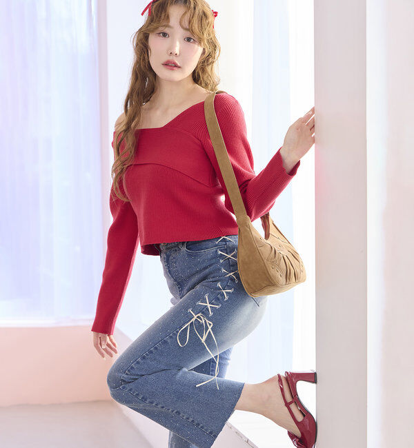  「レースアップデニムパンツ/SM展開」|その他|