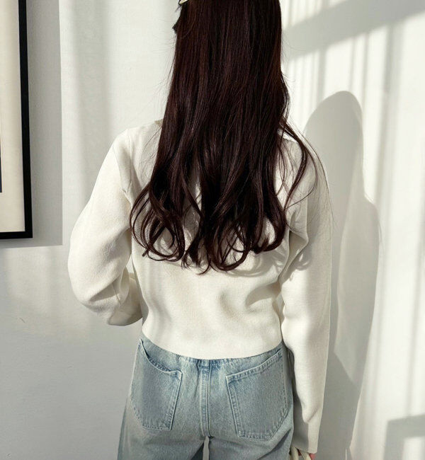  「配色ラメニットカーディガン」|ニット・セーター|